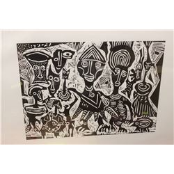 AFRICAN BLACK AND WHITE PICTURE