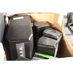 SURROUND SOUND SYSTEM W/ BUNDLE OF XBOX GAMES