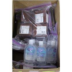 BOX WITH HAND SANITIZER AND DISPLAY BOXES