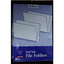 BOX OF OXFORD FILE FOLDERS