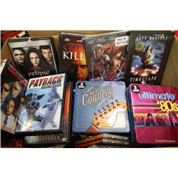BOX OF ASSORTED DVD'S & CD'S