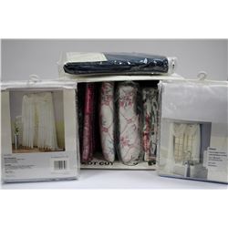 BOX OF ASSORTED NEW CURTAINS