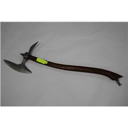 WOOD HANDLED MIDIEVAL STYLE WAR AXE