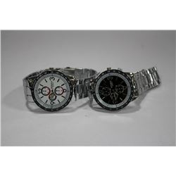 PAIR OF NEW STAINLESS STEEL WATCHES ON CHOICE