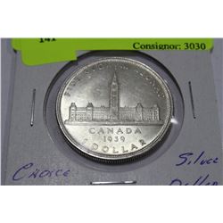 CHOICE UNC 1939 ROYAL VSIT SILVER $1
