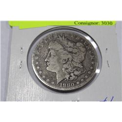 1880 'S' MORGAN SILVER DOLLAR