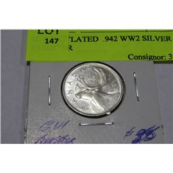 UNCIRCULATED 1942 WW2 SILVER QUARTER
