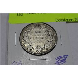 1919 GEORGE V SILVER 50 CENT COIN