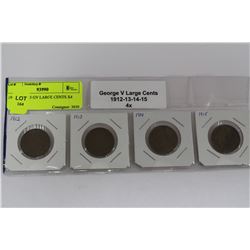 1912/13/14/15 GV LARGE CENTS X4