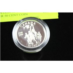INVENTION OF BASKETBALL PROOF SILVER 50 CENT COIN
