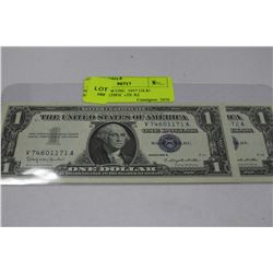 SCARCE GEM UNC. 1957 US $1 SILVER CERTIFICATE X2