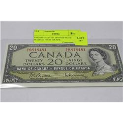 UNCIRCULATED 1954 $20 NOTE SCARCE HIGH GRADE