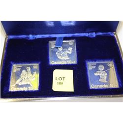 SCARCE 1976 OLYMPIC STAMP BAR PROOF SET .99 SILVER