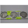 Image 1 : 1958 CANADIAN SILVER DOLLAR COINS X3
