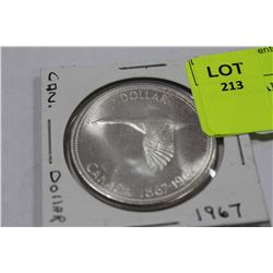 1967 CANADA SILVER DOLLAR COIN