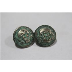2 NAZI TOTENKOPF UNIFORM BUTTONS