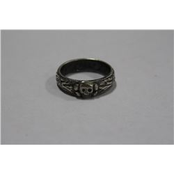 GERMAN SILVER TOTENKOPF RING
