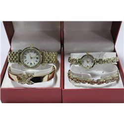HIS AND HER WATCH AND BRACELET SET X 2