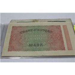 GERMAN BANKNOTES x3