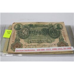 GERMAN BANKNOTES x3