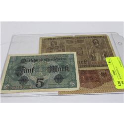 GERMAN BANKNOTES x3