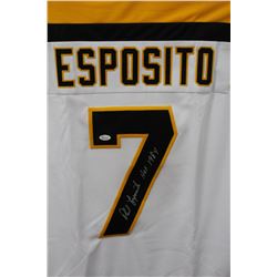 SIGNED PHIL ESPOSITO BOSTON BRUINS JERSEY