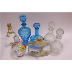 BOX OF DECANTERS