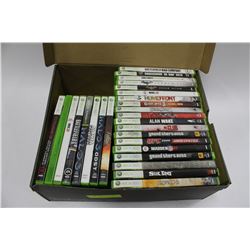 BOX OF 28 XBOX 360 GAMES