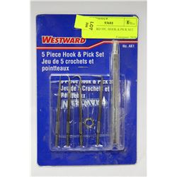 WESTWARD 5PC. HOOK & PICK SET