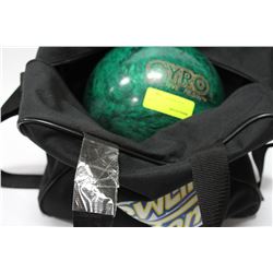 GYRO REACTIVE RESIN BOWLING BALL & BAG