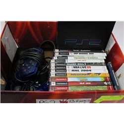 SONY PLAYSTATION 2 WITH CORDS 2 CONTROLLERS