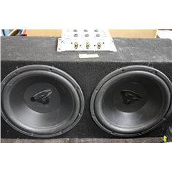 SUBWOOFER W/ ALPINE AMP, MULTIMODE POWER AMP,