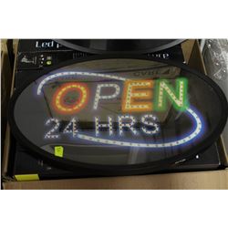 NEW OPEN 24HRS LED SIGN