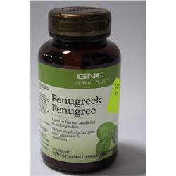 BOTTLE OF 90 GNC FENUGREEK VEGETARIAN CAPSULES