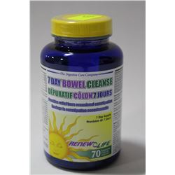 BOTTLE OF 70 7 DAY BOWEL CLEANSE VEGETARIAN
