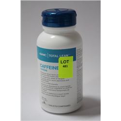 BOTTLE OF 100 GNC CAFFEINE TABLETS