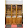 Image 1 : SOLID WOOD CHINA CABINET, WITH GLASS SHELVING