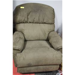 BROWN FABRIC LA-Z-BOY POWERED LIFT RECLINER
