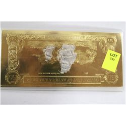 ANITGUA/BARBUDA 23K GOLD FOIL $50 BANK NOTE