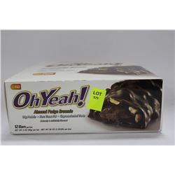 BOX OF 12 OH YEAH ALMOND FUDGE BROWNIE PROTEIN