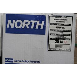 CASE OF 25 3XL DISPOSABLE TYVEK COVERALLS