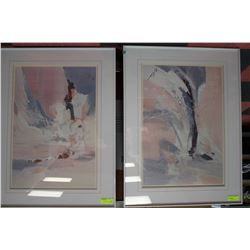 PAIR OF SIGNED ESTATE PRINTS