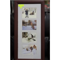 FOUR FARMING SCENES FRAMED PRINTS