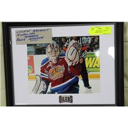LAURENT BROSSOIT  AUTHENTIC AUTOGRAPHED PHOTO