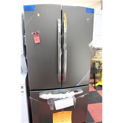 GE CHARCOAL FRENCH DOOR FRIDGE W 7 DAY WARRANTY