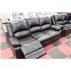 Image 4 : 5068-SNL BLACK LEATHER RECLINING SOFA W LOVE SEAT