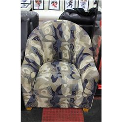 MULTI-COLOUR FABRIC CHAIR