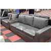 Image 1 : NEW GREY LEATHERETTE SOFA W LOVE SEAT