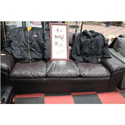 BLACK LEATHER SOFA