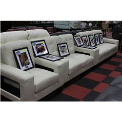 NEW IVORY LEATHER SOFA/ LOVE SEAT AND CHAIR